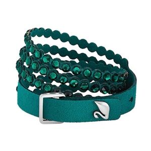 SWAROVSKI Crystal Power Collection Alcantara Bracelet, Green